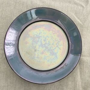 Vintage Luster Ware Blue & White Plate